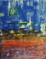  abstrakt blau- orange